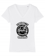 Soccer Fever Black Tricou mânecă scurtă guler V Damă Evoker
