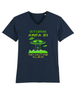 AREA 51 Tricou mânecă scurtă guler V Bărbat Presenter
