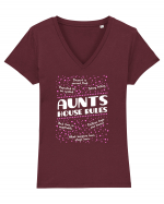 AUNTS Tricou mânecă scurtă guler V Damă Evoker