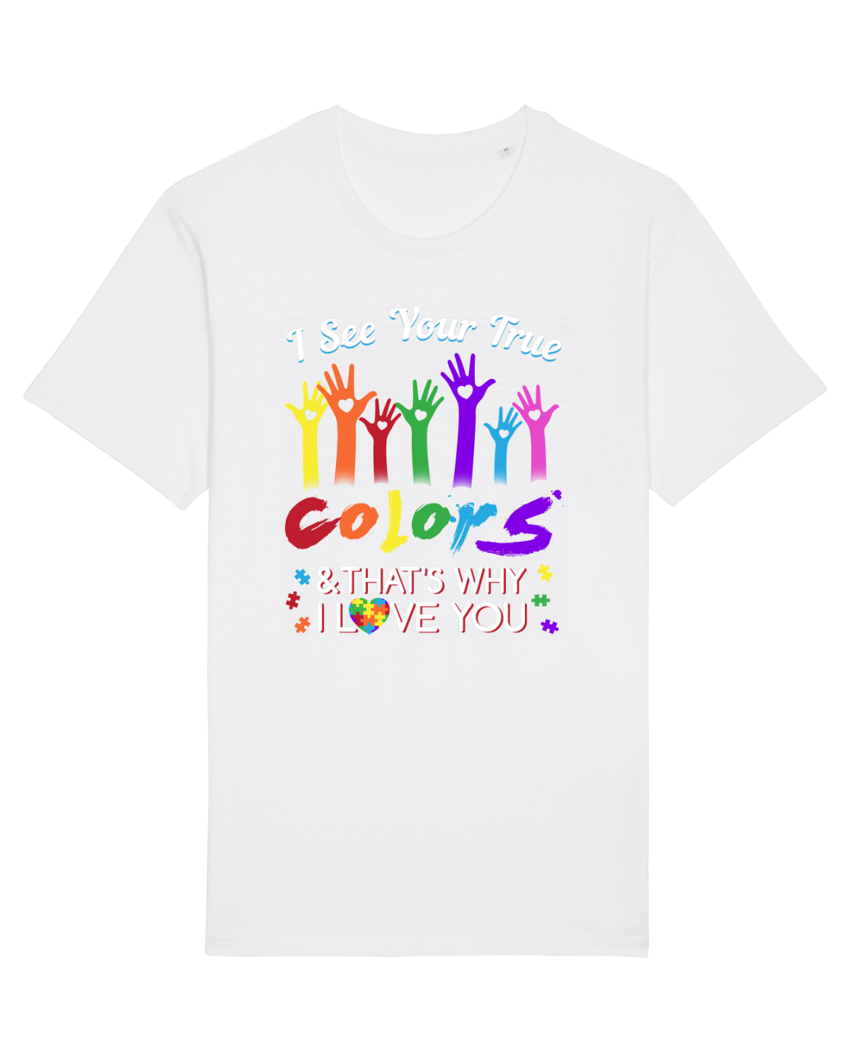Tricou mânecă scurtă Unisex Rocker White