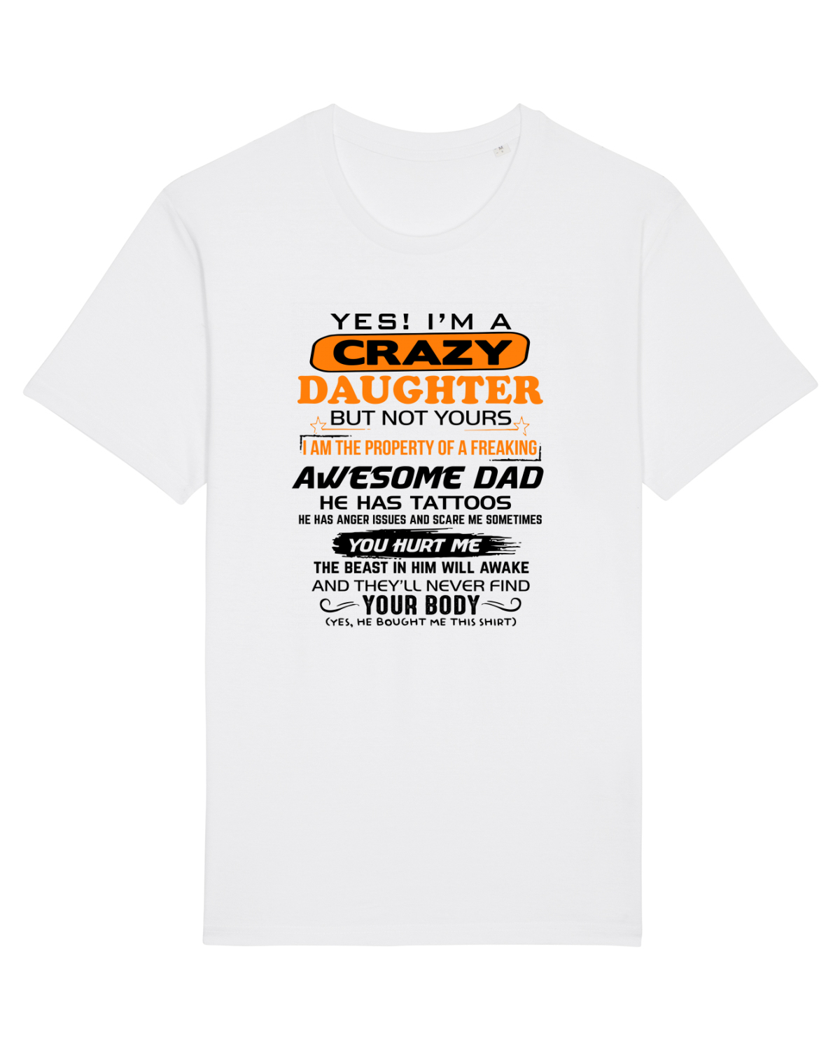 Tricou mânecă scurtă Unisex Rocker White