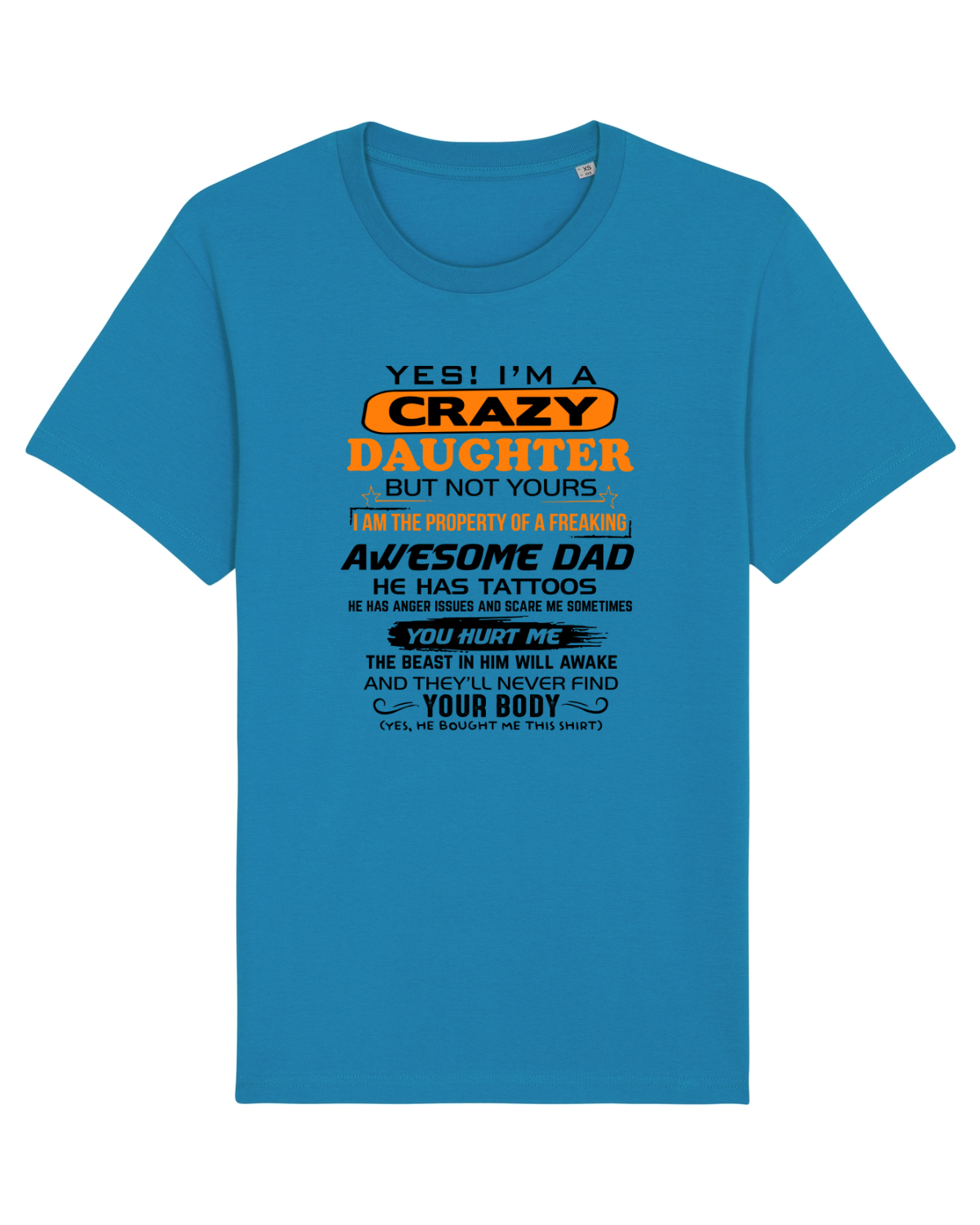Tricou mânecă scurtă Unisex Rocker Azur