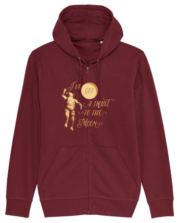 I've Got A Ticket To The Moon Burgundy