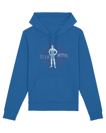 Let's Go Swimming Vintage Style Royal Blue