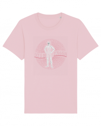 Let's Go Swimming Vintage Style Cotton Pink