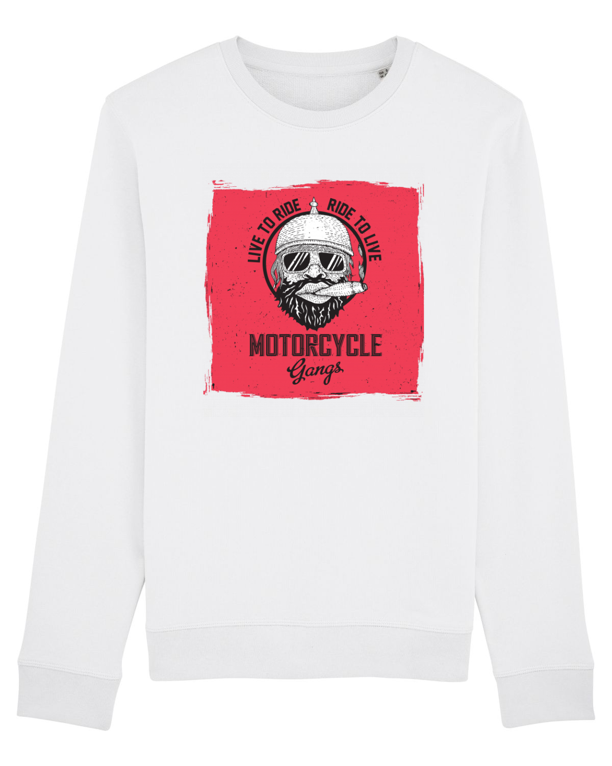 Bluză mânecă lungă Unisex Rise White