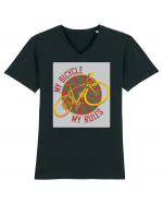 My Bicycle My Rules Tricou mânecă scurtă guler V Bărbat Presenter