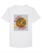 My Bicycle My Rules Tricou mânecă scurtă guler larg Bărbat Skater