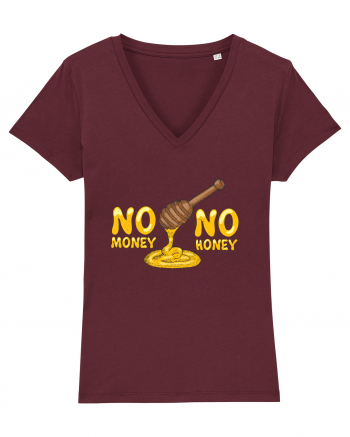 No Money No Honey Burgundy