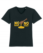 No Money No Honey Tricou mânecă scurtă guler V Bărbat Presenter