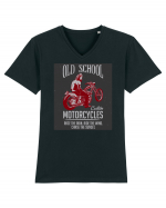 Old School Custom Motorcycles Tricou mânecă scurtă guler V Bărbat Presenter