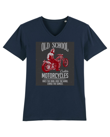 Old School Custom Motorcycles French Navy