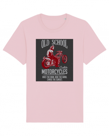 Old School Custom Motorcycles Cotton Pink