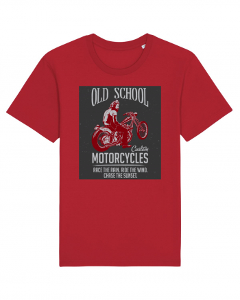 Old School Custom Motorcycles Red