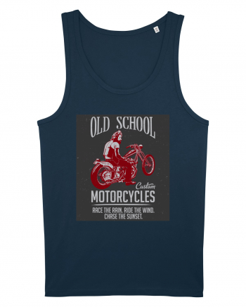 Old School Custom Motorcycles Navy