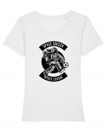 Space Soccer League Black Tricou mânecă scurtă guler larg fitted Damă Expresser