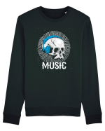 Retro Music Disco DJ Skull Bluză mânecă lungă Unisex Rise