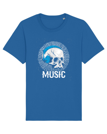 Retro Music Disco DJ Skull Royal Blue
