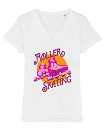 Roller Skating White