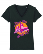 Roller Skating Tricou mânecă scurtă guler V Damă Evoker