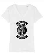 Space Surfer Galaxy Black Tricou mânecă scurtă guler V Damă Evoker
