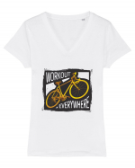 Workout Everywhere Tricou mânecă scurtă guler V Damă Evoker