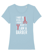 BARBER Tricou mânecă scurtă guler larg fitted Damă Expresser