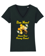 BEES Tricou mânecă scurtă guler V Damă Evoker