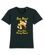 BEES Tricou mânecă scurtă guler V Bărbat Presenter