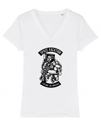 Space Vacation Astronaut Black White