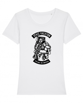 Space Vacation Astronaut Black White