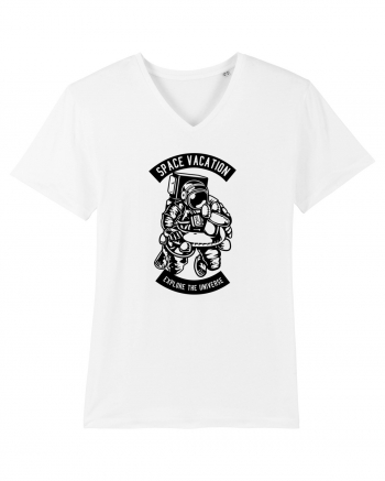 Space Vacation Astronaut Black White
