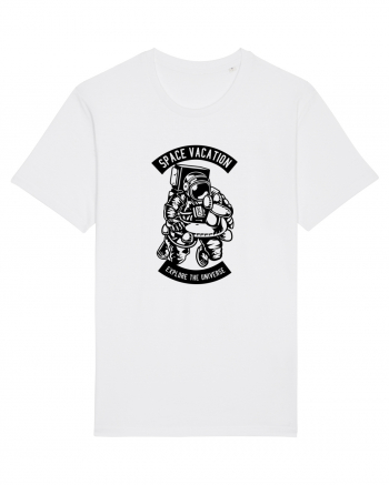 Space Vacation Astronaut Black White