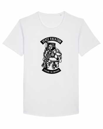 Space Vacation Astronaut Black White