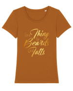 BEARDS AND TATTS Tricou mânecă scurtă guler larg fitted Damă Expresser