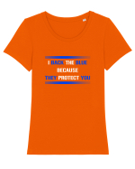 POLICE Tricou mânecă scurtă guler larg fitted Damă Expresser