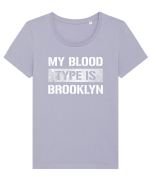 BROOKLYN Tricou mânecă scurtă guler larg fitted Damă Expresser