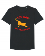 CAT Tricou mânecă scurtă guler larg Bărbat Skater