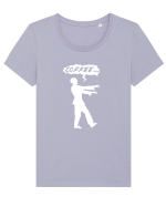 COFFEE Tricou mânecă scurtă guler larg fitted Damă Expresser