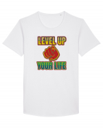 Level Up Your Life Tricou mânecă scurtă guler larg Bărbat Skater