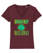 Level Up Your Life Tricou mânecă scurtă guler V Damă Evoker