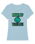 Level Up Your Life Tricou mânecă scurtă guler larg fitted Damă Expresser