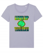 Level Up Your Life Tricou mânecă scurtă guler larg fitted Damă Expresser