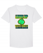 Level Up Your Life Tricou mânecă scurtă guler larg Bărbat Skater