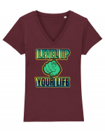 Level Up Your Life Tricou mânecă scurtă guler V Damă Evoker