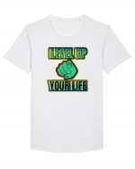 Level Up Your Life Tricou mânecă scurtă guler larg Bărbat Skater