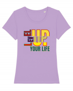 Level Up Your Life Tricou mânecă scurtă guler larg fitted Damă Expresser