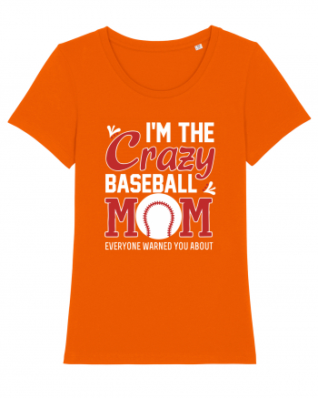 BASEBALL MOM Bright Orange