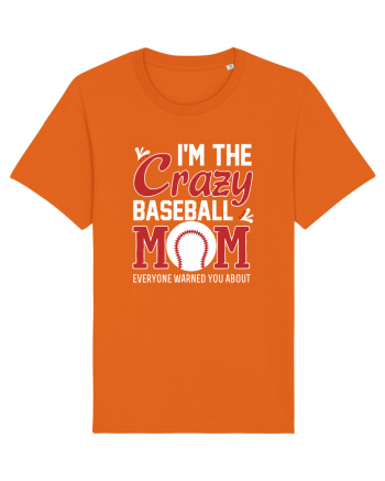 BASEBALL MOM Bright Orange