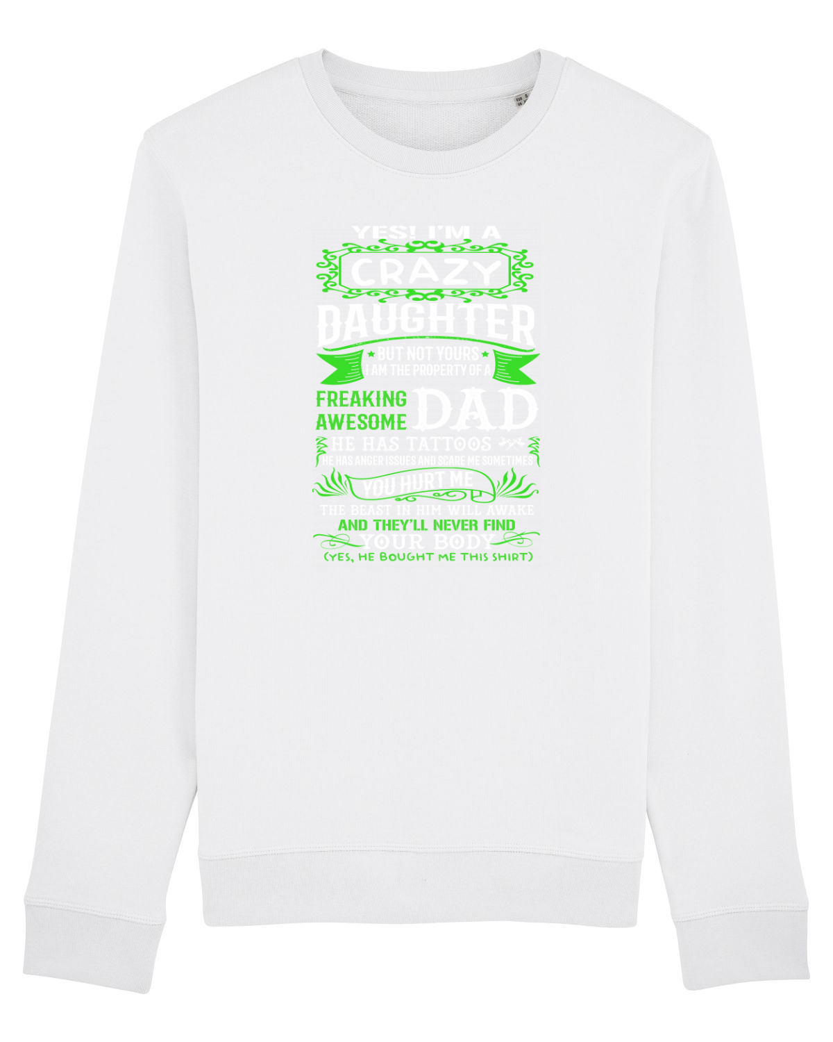 Bluză mânecă lungă Unisex Rise White